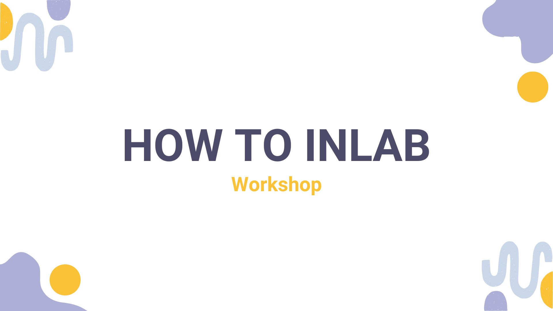 How to InLab 01