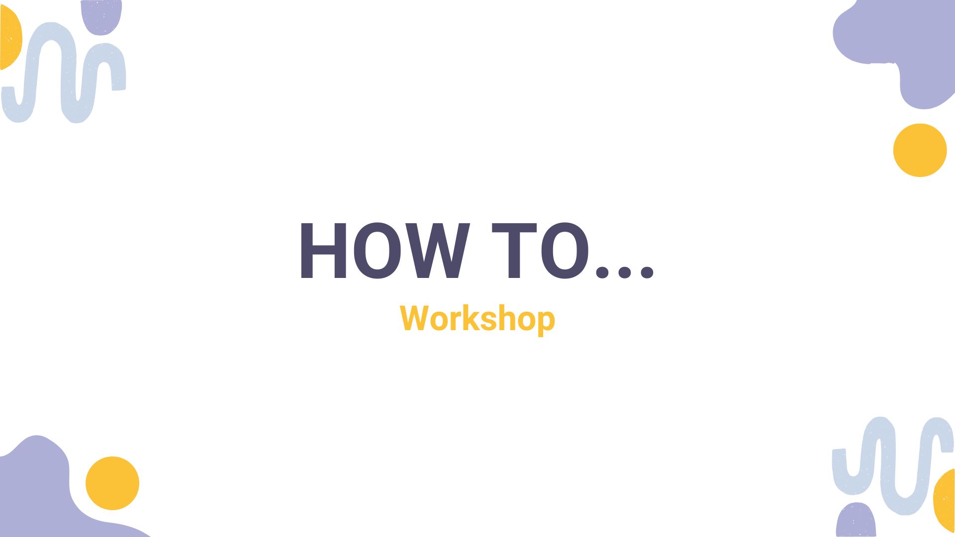 How to... Intersectionality Lab INT01